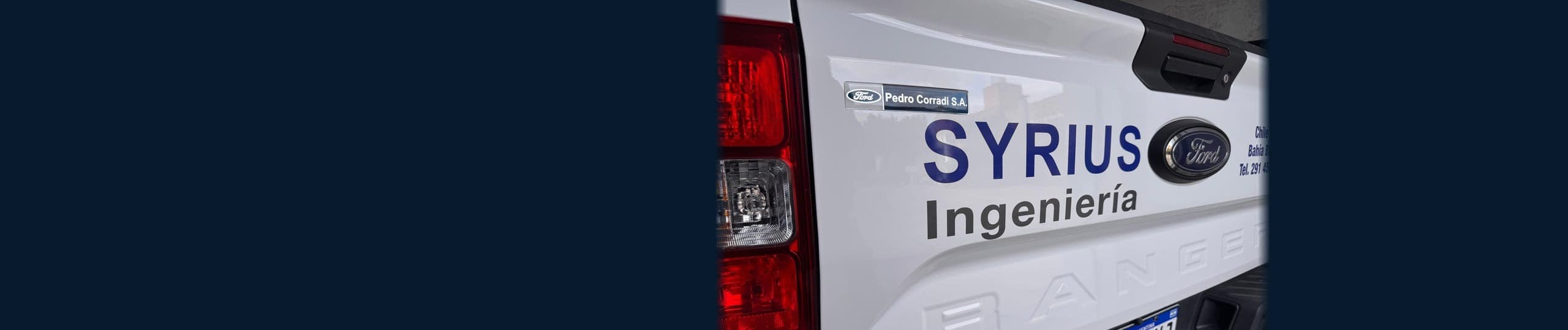 Camioneta de servicio de SYRIUS Ingeniería SRL